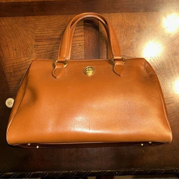 Daks London Brown Leather Top Handle Handbag - Picture 9 of 15